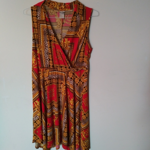 Wrapper Sleeveless Surplice Buckle Dress Sz 1X - Picture 2 of 6